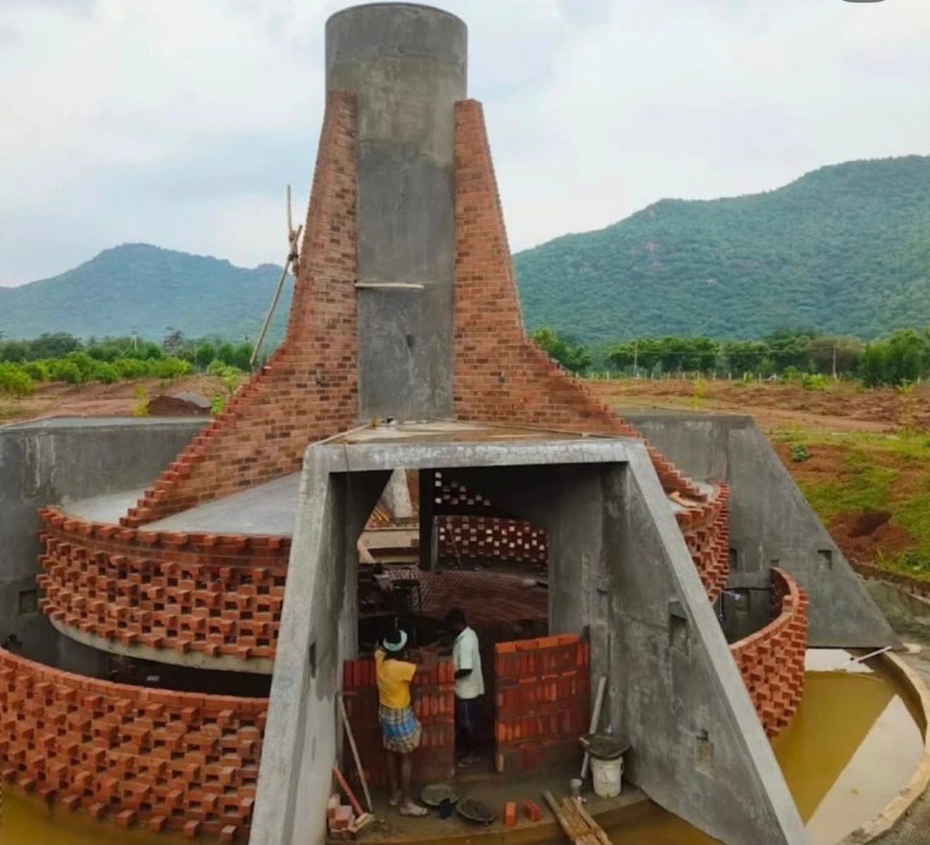 Circular Brick Jaali Pavilion
